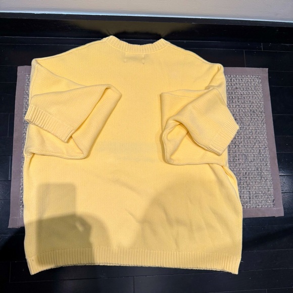 Women's Yellow Crew Neck Sweater - Picture 4 of 16